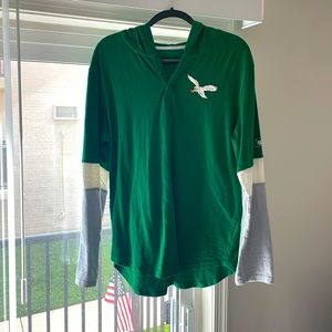 Philadelphia Eagles Nike Kelly Green lightweight hoodie - Large, 100% cotton